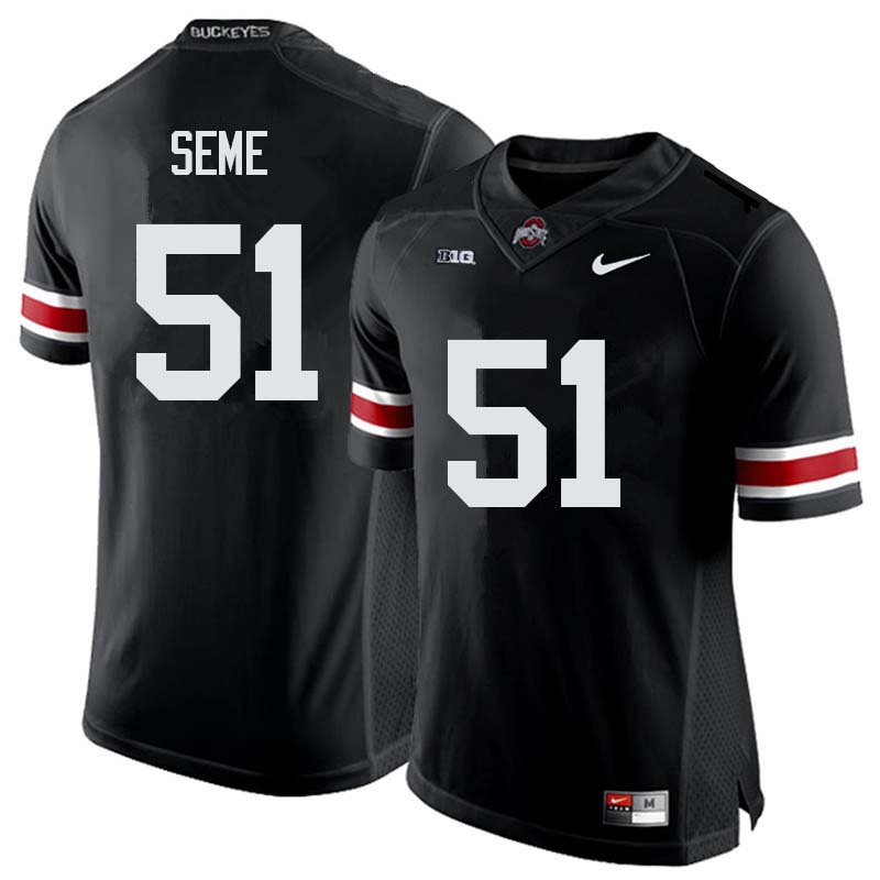 Men #51 Nick Seme Ohio State Buckeyes College Football Jerseys Sale-Black
